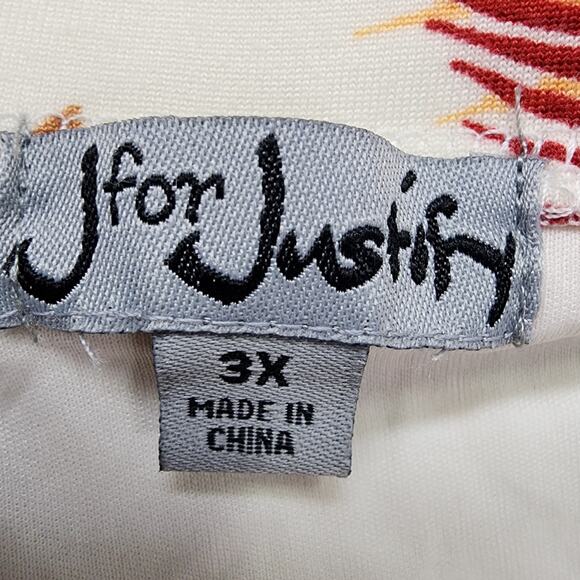 J for Justify Jumpsuit Womens 3X Tan Botanical Leaves Tube Top Crop Wide Leg - Picture 7 of 11